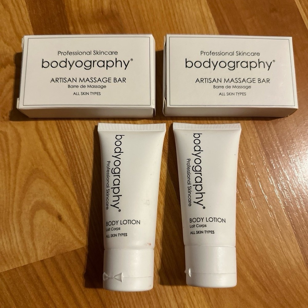 BODYOGRAPHY Travel Size Body Lotion  and Artisan Massage Bar‎ Soap